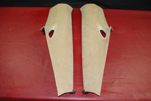 Porsche 911 991 Quarter Panel Trim C Pillar Covering Tan Suede Pair (2) OEM