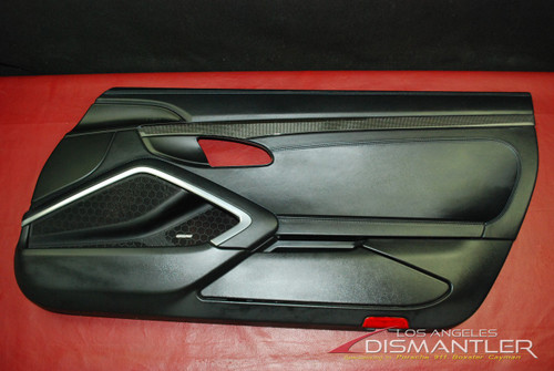 Porsche 911 991 GT3 Right Passenger Door Panel Trim Black Leather Carbon Fiber 