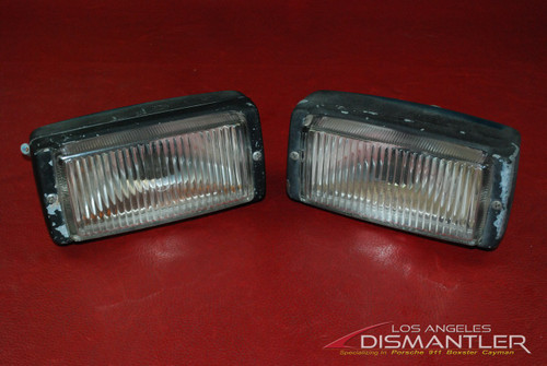 Porsche 911 930 Carrera Right Left Driver Passenger Fog Lights Bosch OEM Lamps