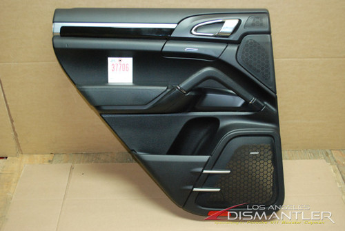 Porsche 958 Cayenne Left Rear Drivers Side Interior Door Panel Trim Black OEM