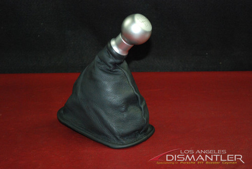 Porsche 911 964 Carrera Weighted 5 Speed Silver Leather Shift Knob Shifter 