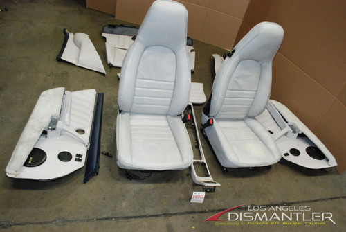 Porsche 911 964 White Navy Blue Interior Seats Panels Console Trim Left Right 