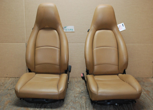 Porsche 911 993 Carrera Seats Tan Perforated Leather 8X8 way