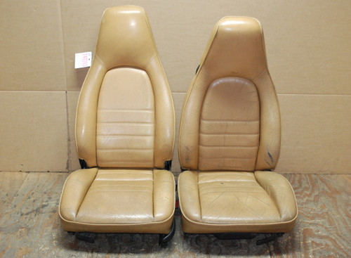 Porsche 911 964 Carrera Tan Perforated Leather Seats Manual x 6 way power  OEM