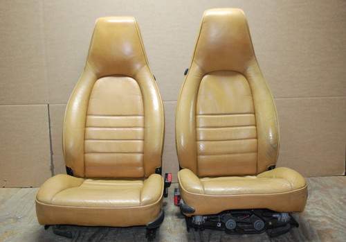  Details about  Porsche 911 964 Carrera TAN 4 Way Leather Seats Pair LEFT RIGHT Factory OEM 