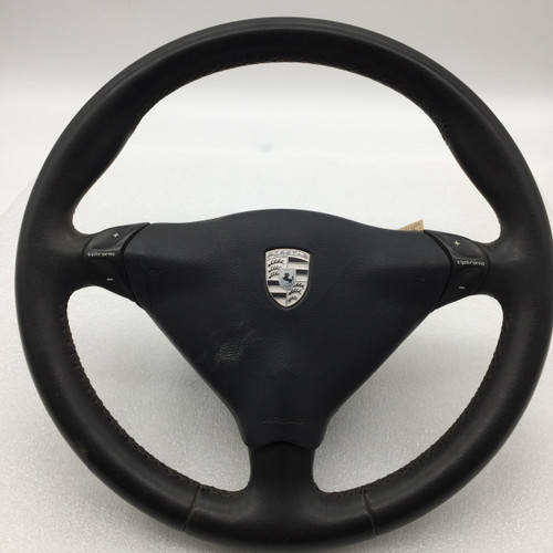 Porsche 911 996 Tiptronic 3-Spoke Black Steering Wheel with Air Bag Restraint Unit