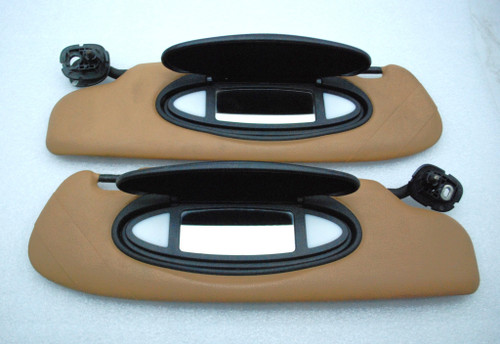 Porsche 911 997 Turbo Driver/Passenger Sun Visors, Tan 99773146100/99773146200