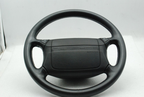 Porsche 911 964 993 4-Spoke Black Leather OEM Steering Wheel (w/ Airbag)