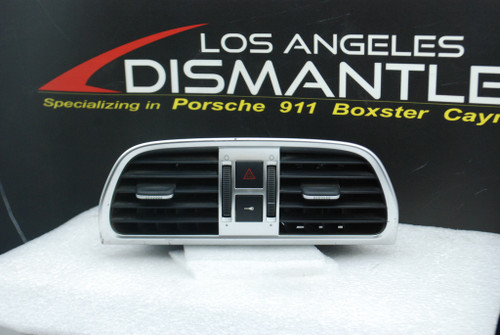Porsche 911 997 carrera center A/C dash nozzle air vent duct matte grey OEM grey