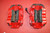 Porsche 958 Cayenne GTS Pair Rear Brake Calipers Left Right Brembo Big Red OEM 