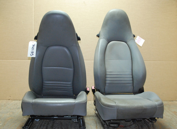 Porsche 911 996 Carrera Seats Grey Perforated Leather way OEM