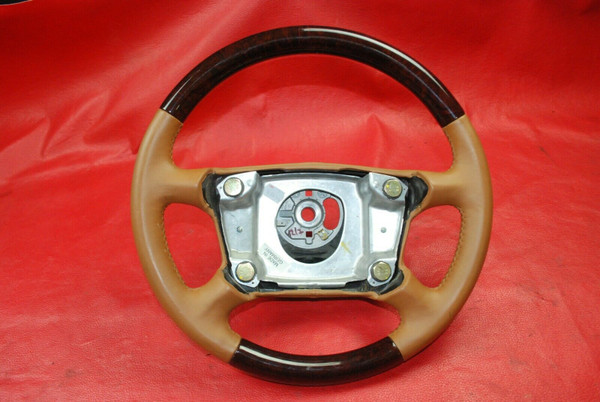 Porsche 911 993 996 Tan Steering Wheel Leather with Wood Trim