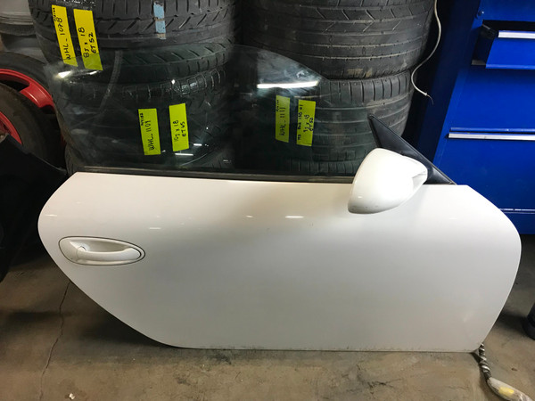 Porsche 911 997 987 Cayman Passenger Door w/ Side Mirror & Glass (White)