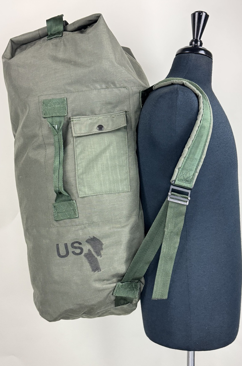 USGI Military Top-Loading Duffel Bag Army OD Green Duffle Backpack