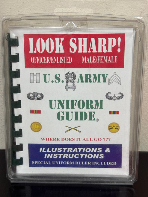 US Army Uniform Guide to Look Sharp - Book & Ruler - Officer/Enlisted; Male/Female US Army Uniform Guide to Look Sharp - Book & Ruler - Officer/Enlisted; Male/Female