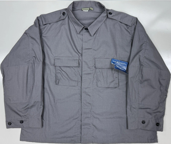 Men's Big & Tall BDU Combat Coat Tactical Ripstop Shirt sz 4XL-Reg Grey NWOT