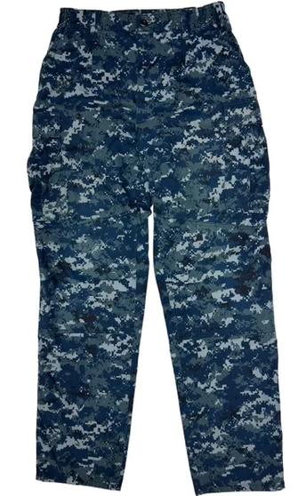 USGI USN Navy Blue Digital NWU Camouflage BDU Pants | Medium Long | EUC #2