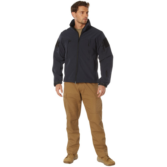 Midnight Navy Blue Special Ops Tactical Soft-Shell Jacket | Rothco 9511