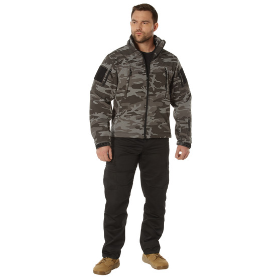 Rothco Black Camo Special Ops Tactical Soft-Shell Jacket | 97675