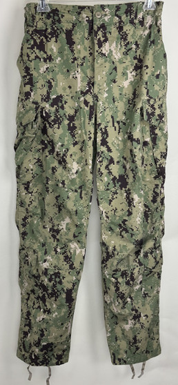 USGI USN Woodland Digital Camo BDU Trousers Cargo Pants Med Long EUC