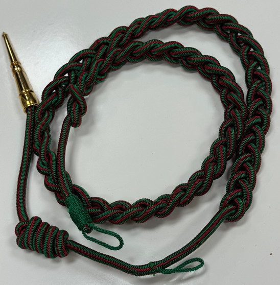 USGI French Fourragère Red & Green Braided Cord Military Award EUC