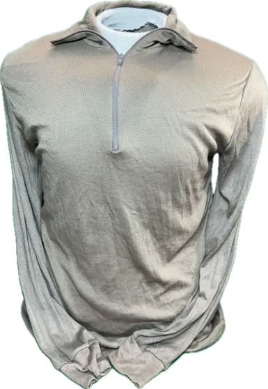 USGI Military Polyester Light-Weight Thermal Undershirt | Brown | Medium | USED