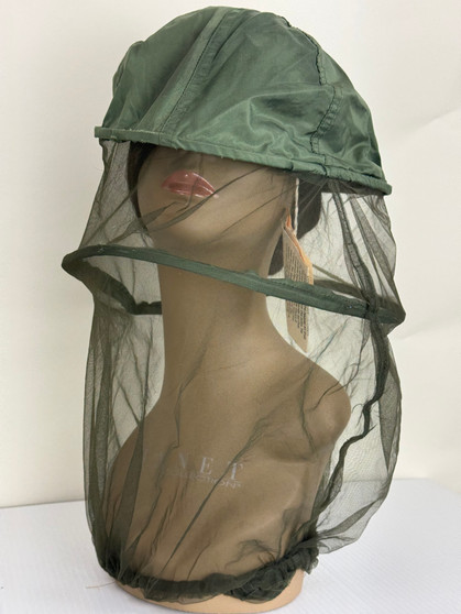 USGI OD Green Mosquito Insect Head Net w/ Frame NOS