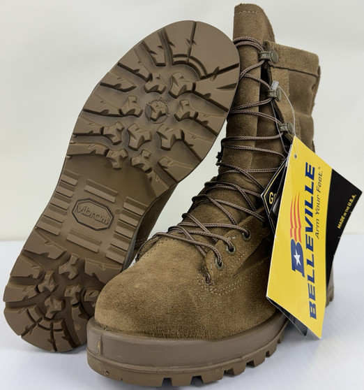 Belleville C775ST Coyote Steel Toe 600G Goretex Combat Boots Men's Sz 4-Wide NEW