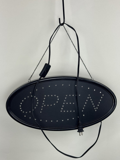 Retail Business Oval LED "Open" Sign - Ultra Bright Neon | EUC