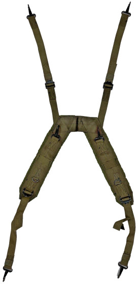 USGI Vietnam Era M1967 Field Pack H Suspenders Nylon OD Green EUC