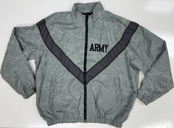 USGI Army Grey IPFU PT Physical Fitness Jacket sz Large Long Used