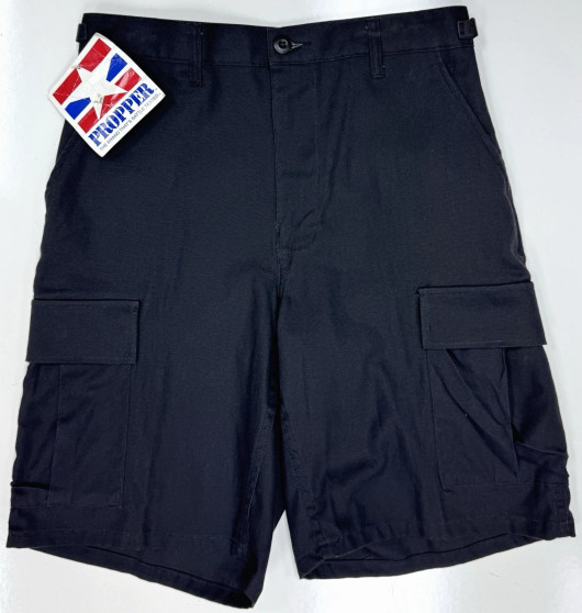 Men's Black Tactical BDU Cargo Shorts Zipper-Fly 6-Pocket Cotton Sz Small NWT