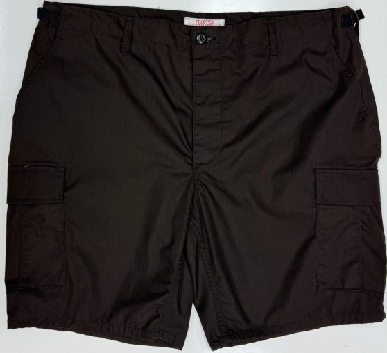 Men's Brown BDU Combat Cargo Shorts Button-Fly RipStop size XL NWOT