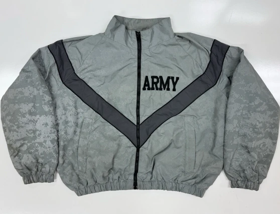 USGI Army Grey PFU PT Physical Fitness Jacket sz XS-Short Used