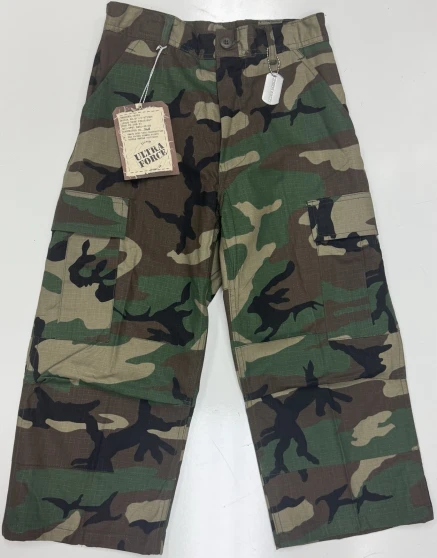 Rothco Woodland Camo 6-Pocket BDU 3/4 Capris Pants, Men's Sz XS