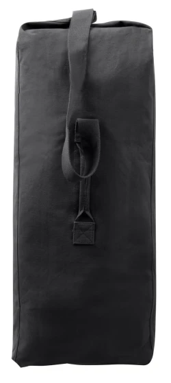 Black Heavyweight Top Loading Canvas Duffle Bag