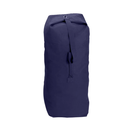 Navy Blue Heavyweight Top Loading Canvas Duffle Bag