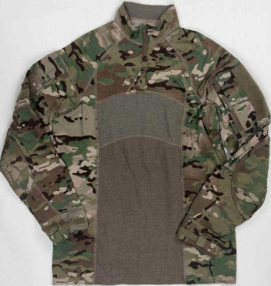 USGI Army OCP Multicam FR Combat Shirt Massif Advanced Quarter-Zip Size Large