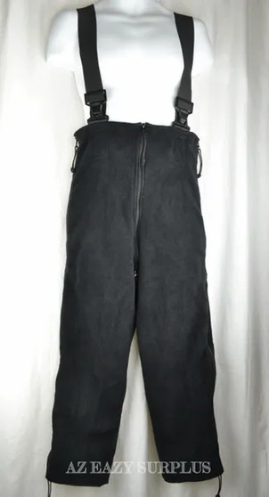 USGI Polartec Fleece Black Cold Weather Thermal Overalls