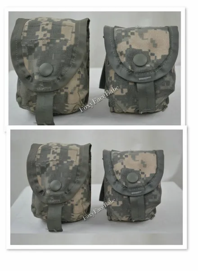 LOT OF 4 -US Military Surplus Army ACU Camo Hand-Grenade Multi Pocket Pouch EUC