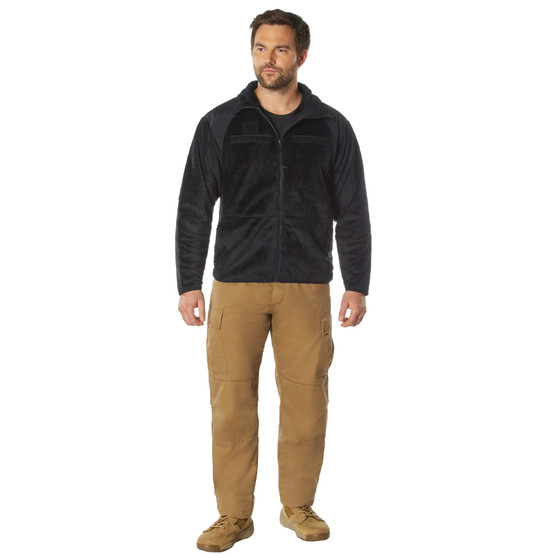 Black Rothco Generation III Level 3 ECWCS Fleece Jacket