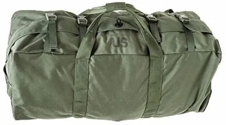 USGI Improved Duffel Bag, OD Green, USGI Issue Duffle Back Pack 846501604654 EUC