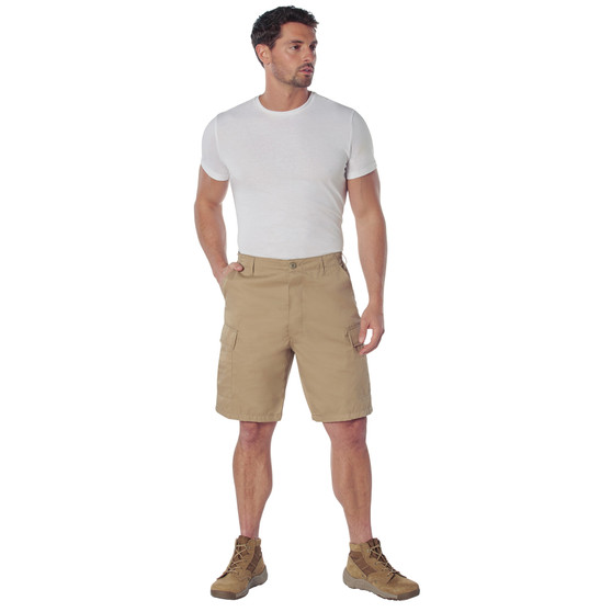 Men's Khaki Rothco Tactical Military BDU Cargo Shorts | 65235