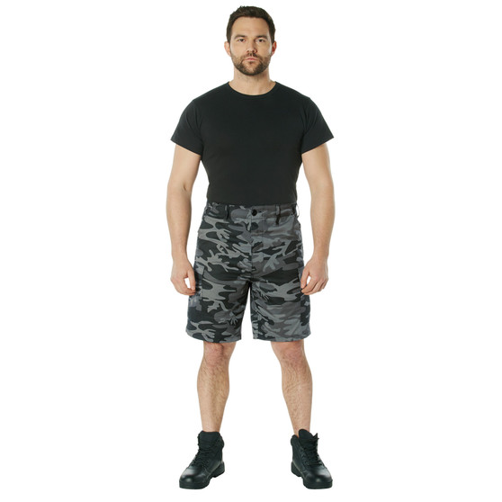 Men's Black Camouflage Military Tactical BDU Cargo Shorts | Rothco 1817