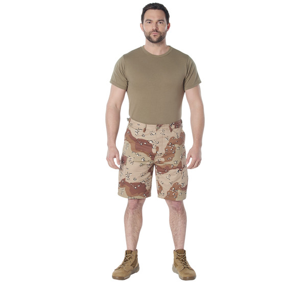 Men's 6-Color Desert Camouflage Military Tactical BDU Cargo Shorts | Rothco 7072