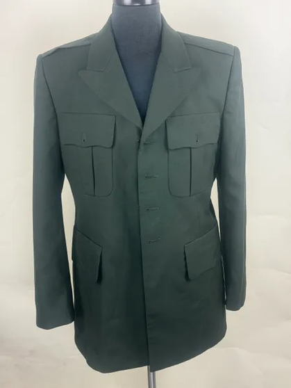 USGI Men's Army Green Dress Coat ASGU Uniform Jacket | 40 Reg | No Buttons Used