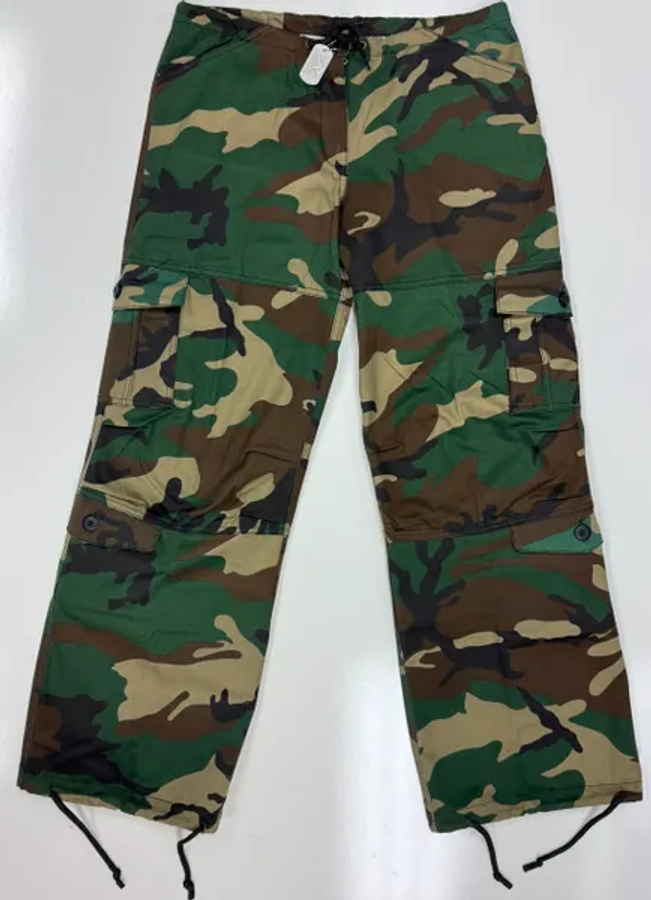 Rothco Women's Paratrooper Fatigues Cargo Pants | Woodland Camouflage | XS NWT