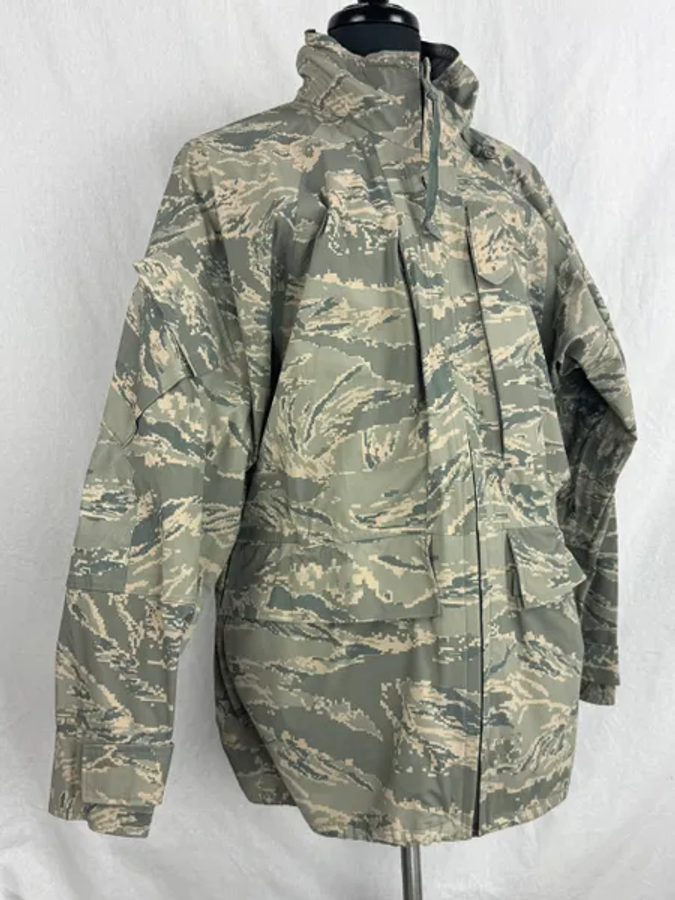 USGI ABU Camo Air Force CAP Goretex Waterproof Parka Jacket sz Lg Reg EUC