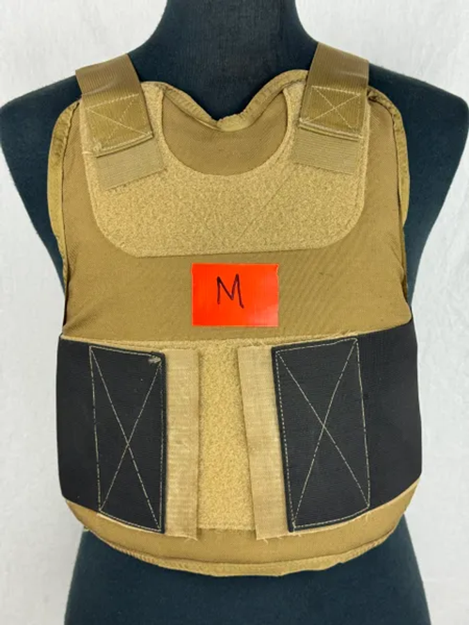 USGI MSA Paraclete CVC Personal Body Armor IIIA Vest Coyote Brown USED | MEDIUM