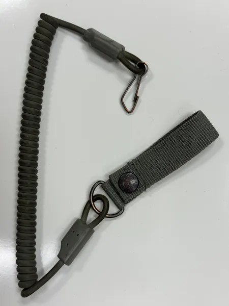 Vega Pistol Retention Coiled Cord Gun Accessory Attachment Foliage Green EUC